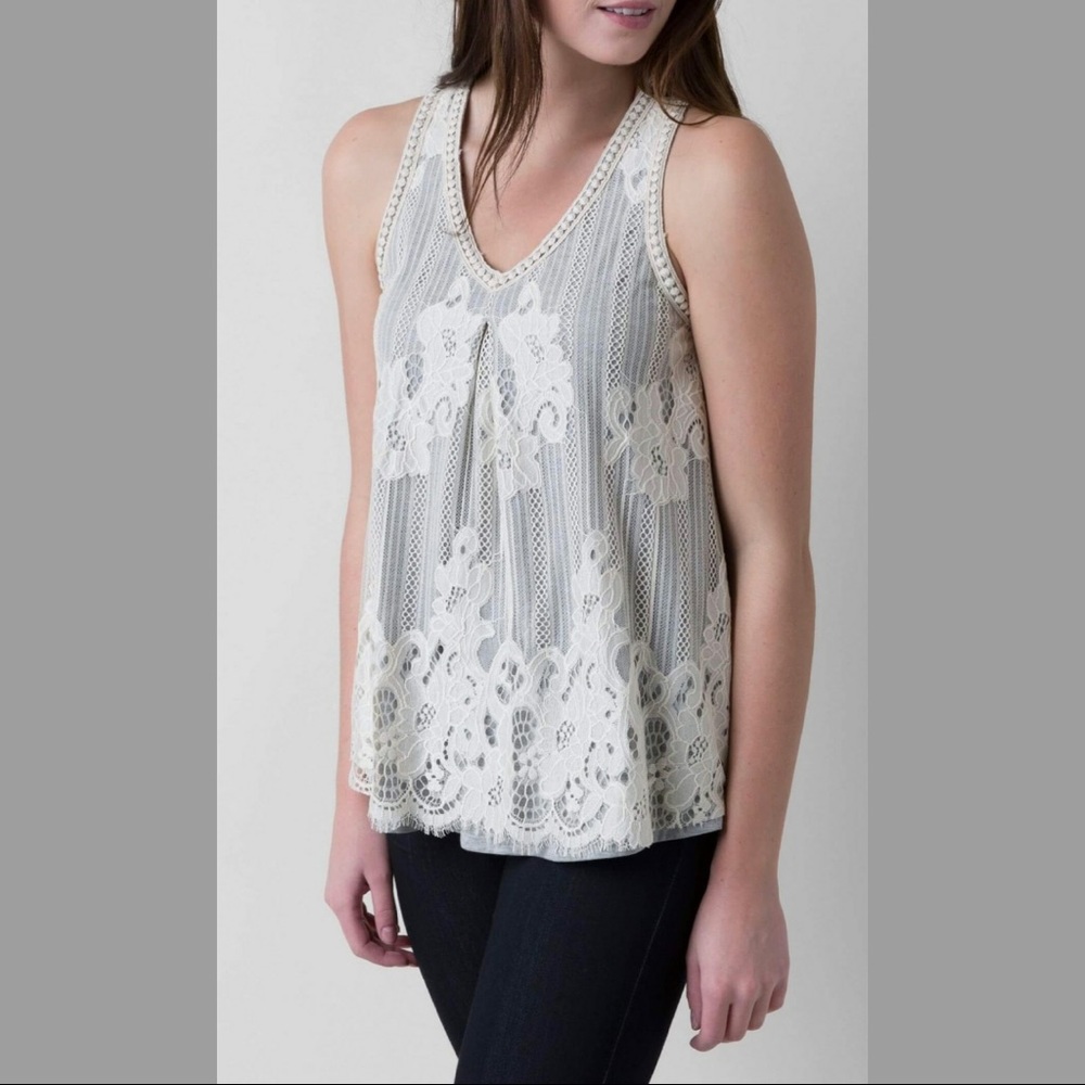 Coco + Jameson Lace Tank Top